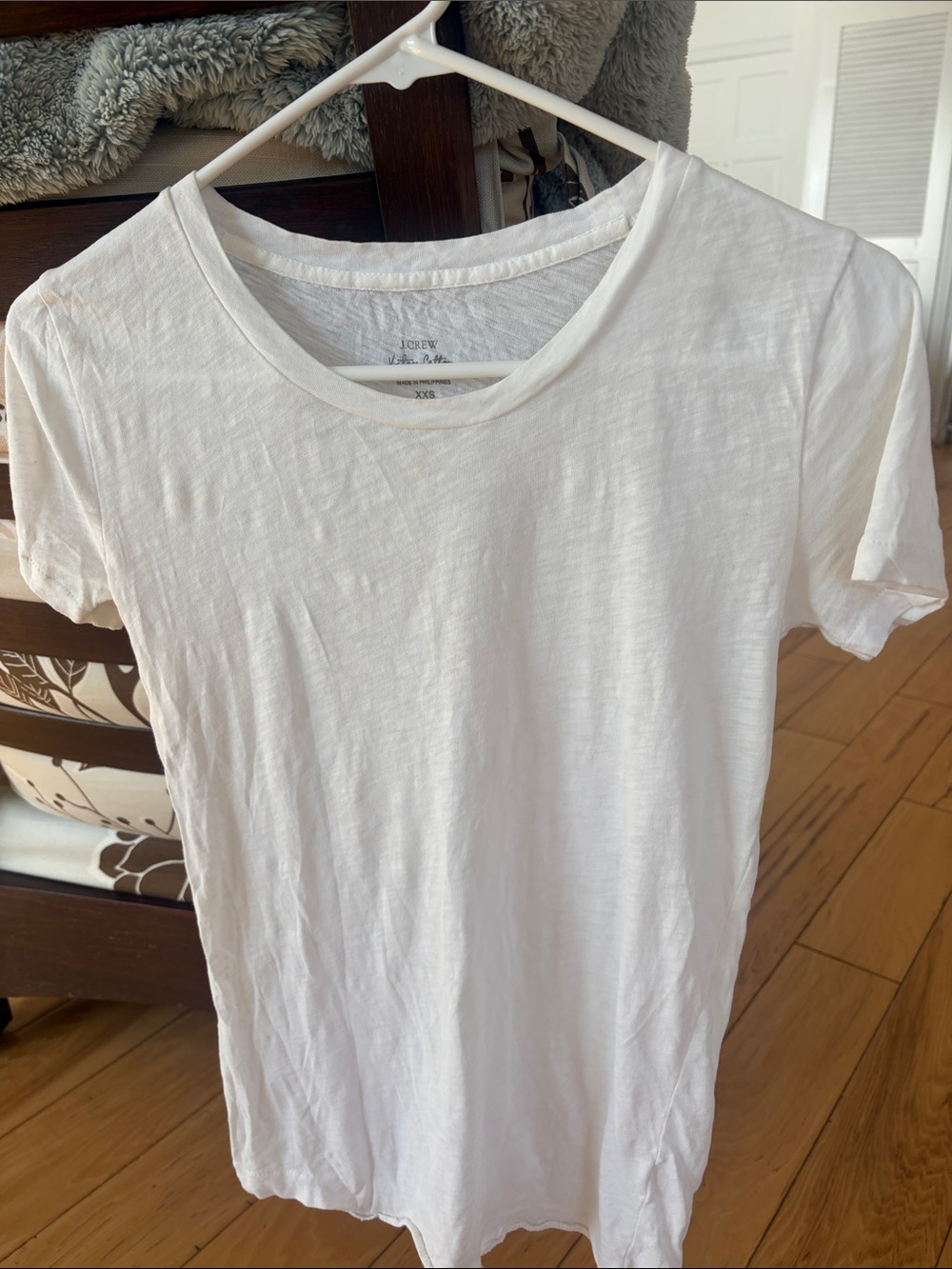 J. Crew Vintage Cotton White Short-Sleeve Crew Neck Tee